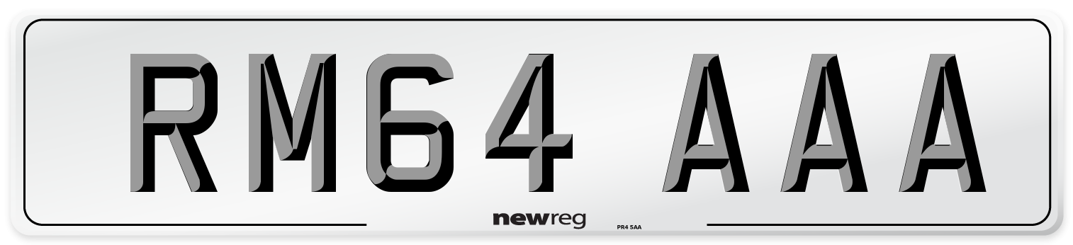RM64 AAA Number Plate from New Reg